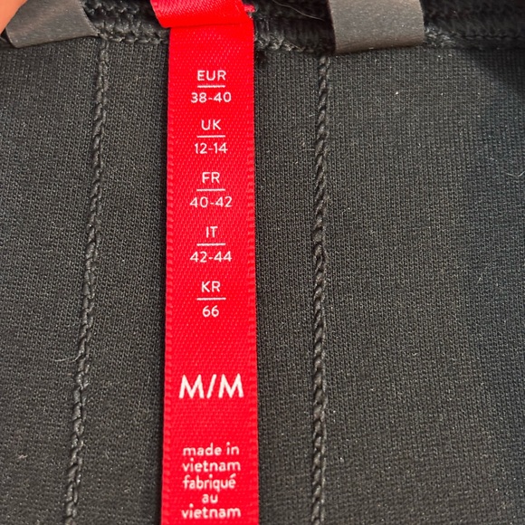 SPANX Black Drape Front Faux Leather Jacket - Picture 3 of 13